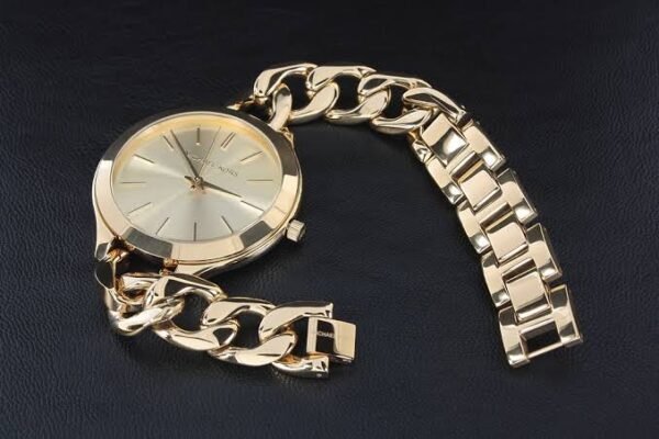 Michael Kors Slim Runway Champagne Dial Gold-Tone Ladies Watch MK3222 - Image 3