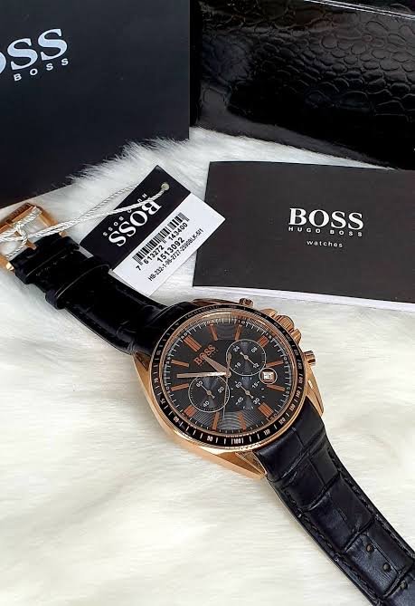 Hugo Boss Men's Quartz Watch 1512881 1512881 with Leather Strap, Brown, Strap - Image 2