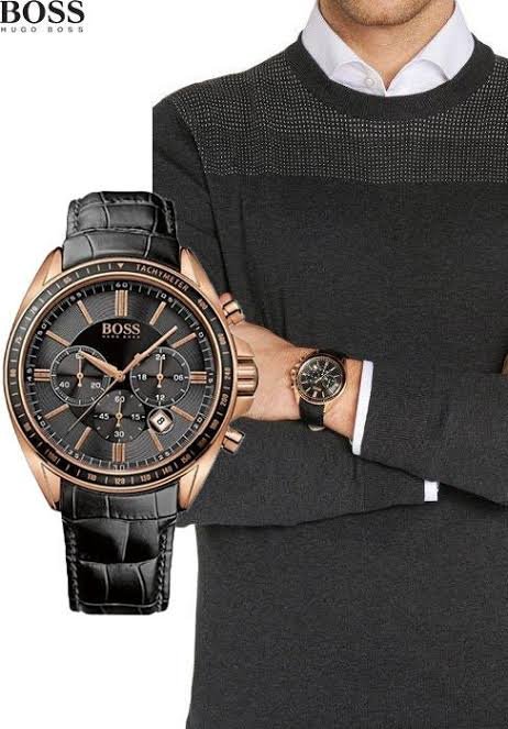 Hugo Boss Men's Quartz Watch 1512881 1512881 with Leather Strap, Brown, Strap - Image 3