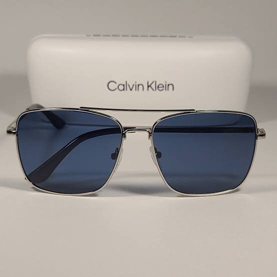 Calvin Klein Navigator Sunglasses – Silver Frame Blue Lens (Model CK19136S 045) - Image 5