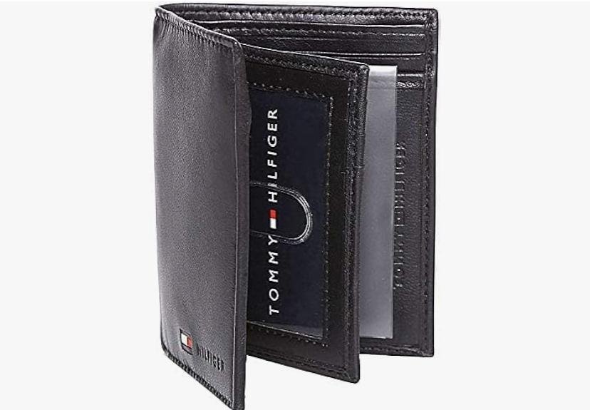 Tommy Hilfiger Stockton Bi-fold Leather Wallet for Men, Black - Image 5