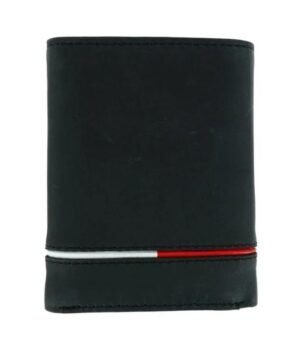Tommy Hilfiger Trifold Leather Wallet RFID Protection Black OS