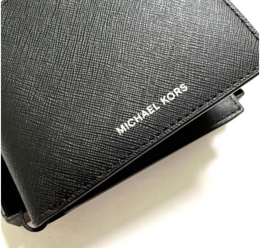MICHAEL KORS Slim BiFoldWallet Embossed Black Boxed Saffiano - Image 4