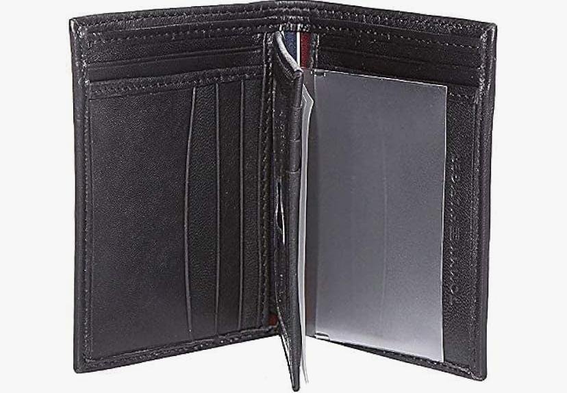 Tommy Hilfiger Stockton Bi-fold Leather Wallet for Men, Black - Image 2