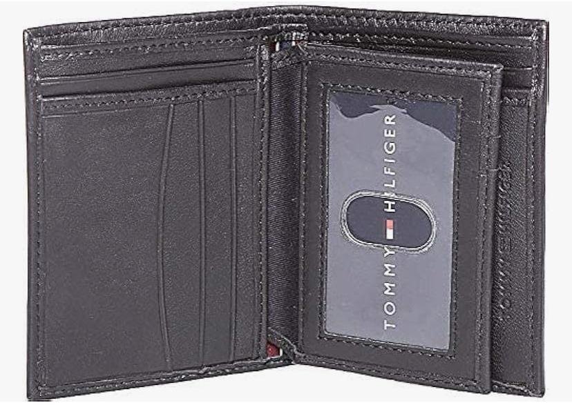 Tommy Hilfiger Stockton Bi-fold Leather Wallet for Men, Black - Image 4