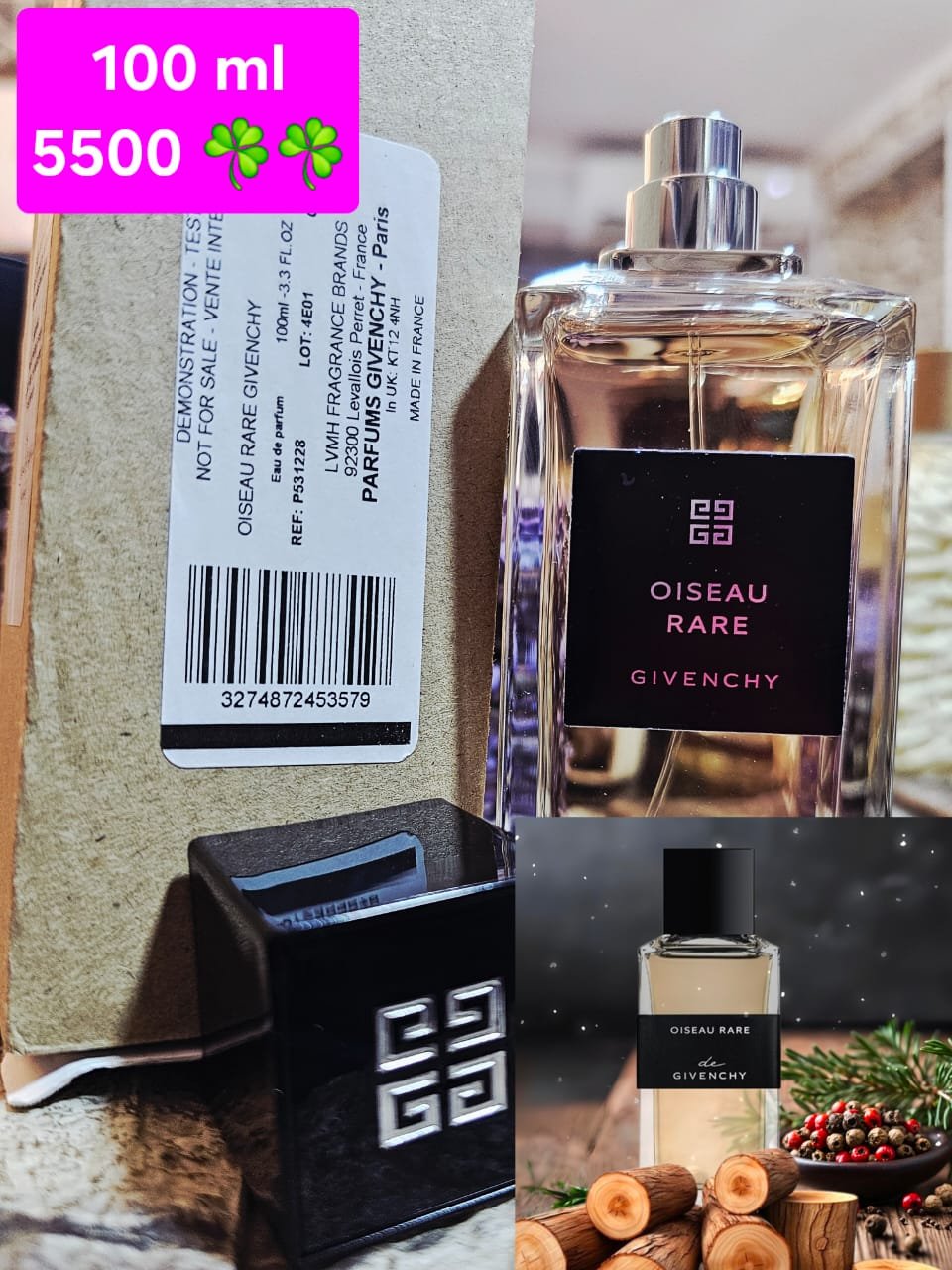 Oiseau Rare Inspired Eau de Parfum 100ML – Elegant Floral Woody Fragrance for Unisex - Image 2