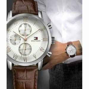 Men’s Classic Leather Watch – Premium Analog Design with Gift Box