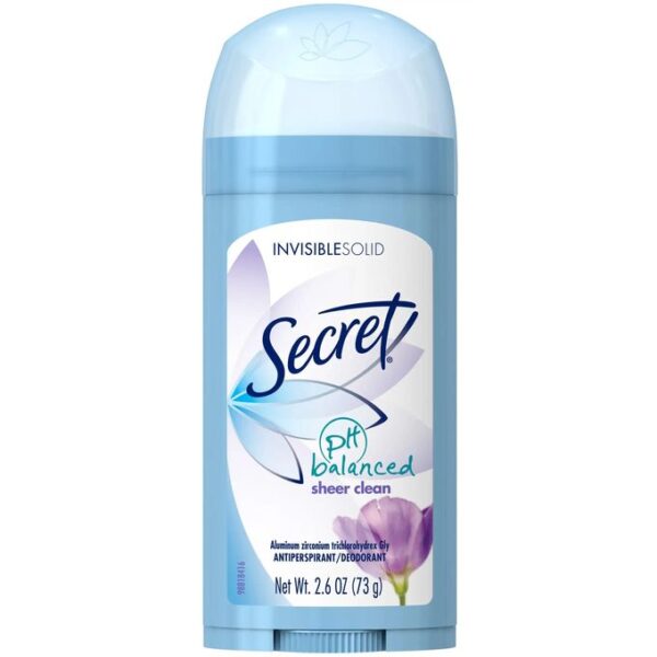 Secret Invisible Solid Antiperspirant & Deodorant Sheer Clean 73g