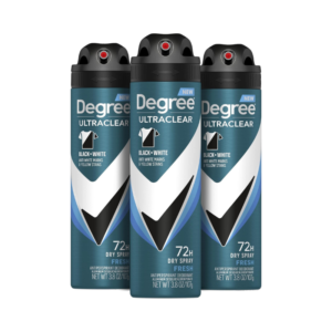 Degree Men UltraClear Antiperspirant Spray 3.8oz no stains deodorant original