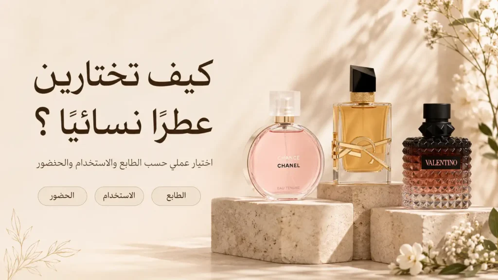 اختيار عطر نسائي حسب المناسبة والذوق