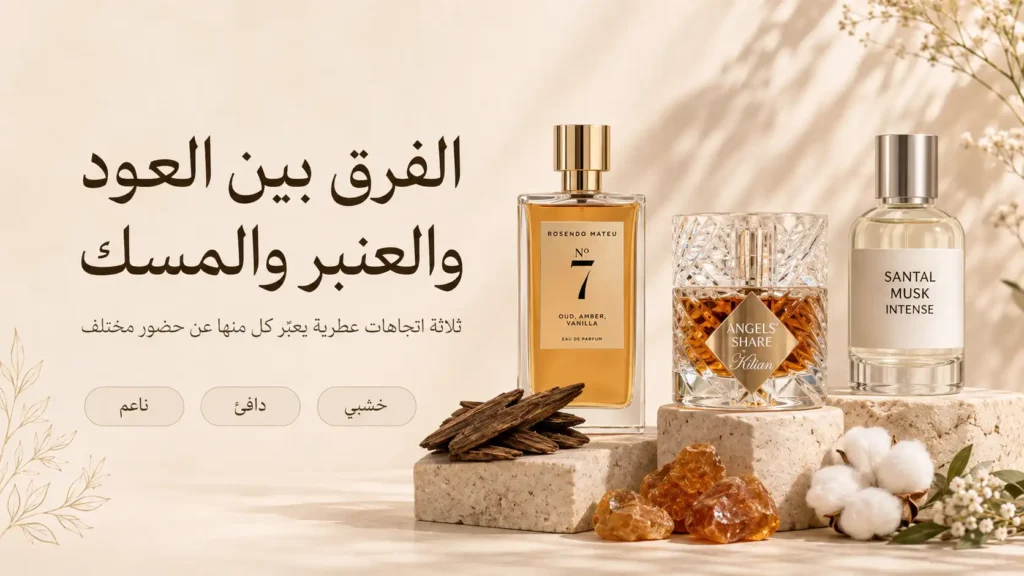 الفرق بين روائح العود والعنبر والمسك